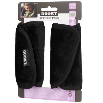 Dooky DOOKY Seatbet Pads, BLACK 2 kpl/pkt
