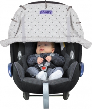 Dooky Universal Cover Light Grey Crowns