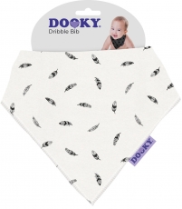 *Dooky Dribble Bib Black Feathers