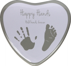 Happy Hands 2D Sydänkehys hopea, 10 kpl Display