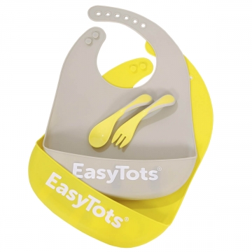 *EASYTOTS Silicone Soft Roll Up Ruokakaukalot+Lusikka&Haarukka