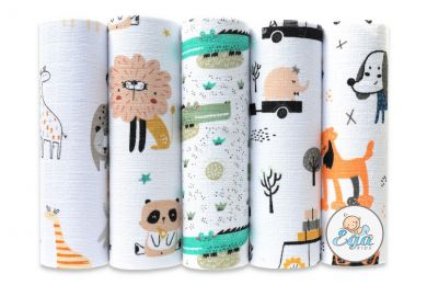 EGAKids Harsoliinat 100% puuvillaa 70x80 cm 5 kpl/pkt 7473