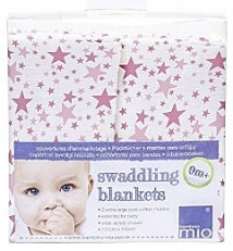 *BAMBINO MIO Swaddling Blankets KAPALOLIINAT 2 kpl/pkt Pinkki