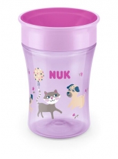 NUK Magic Cup Dogs&Cats lila/punainen 