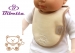 BIBETTA Plush Newborn Baby Bib, Cream