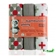 *T-TOMI Kuvalliset Bambu Harsovaipat 70x70cm, 3kpl/pkt, Pallot Ristit harmaa