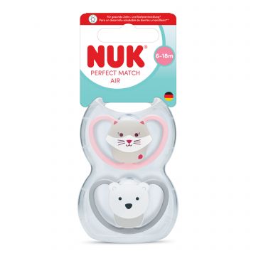 NUK Perfect Match Air Silikoni 6-18 kk HUVITUTIT