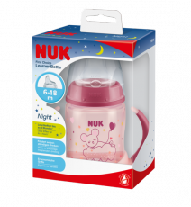 NUK First Choice Learner Bottle Nokkapullo Night 6-18 kk, 150ml 