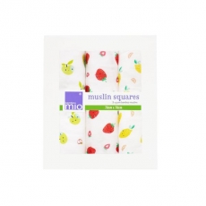 *BAMBINO MIO MuslinSquares BAMBUHARSOLIINAT 3 kpl Cute Fruits