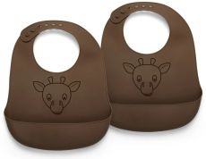 nuuroo Ruokalappu sil Alfie 2 kpl acorn