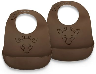nuuroo Ruokalappu sil Alfie 2 kpl acorn