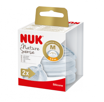 *NUK Nature Sense Silikonipullotutit, 0-6kk M