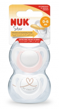 NUK Star Latex Huvitutit 0-6kk 2kpl/pkt