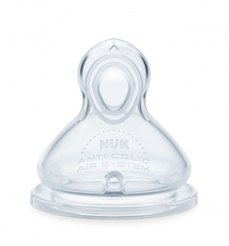 NUK First Choice+ Silikoni Pullotutit 6-18kk Flow Control 2 kpl