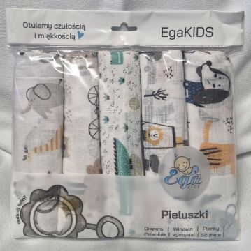 EGAKids Harsoliinat 100% puuvillaa 70x80 cm 5 kpl/pkt 7473