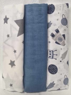 EGAKids Harsoliinat 100% puuvillaa 60x80 cm 3 kpl 2196