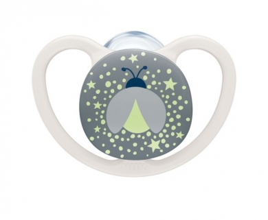 *NUK Space Night Silikoni 0-6kk Huvitutit  