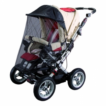 SUNNY BABY 2-in-1 VARIO Aurinkokatos Hyönteisverkolla HARMAA