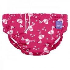 *BAMBINO MIO SwimNappy Uimavaippahousut, M 6-12kk (7-9kg) Pink Flamingo
